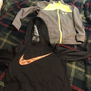 Under armour and Nike hoodie